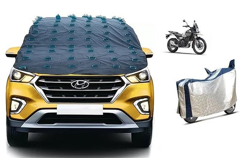 Waterproof & Dustproof Bike/Scoot & Spike Car Cover Combo