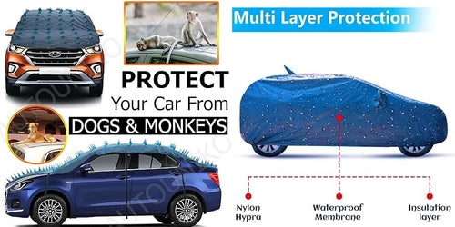 Waterproof Triple Stiched Full Body Car Cover & Spike Car Cover Combo
