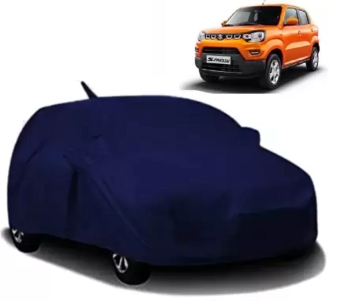 Car Cover For Maruti Suzuki S-Presso (With Mirror Pockets)  (Blue)