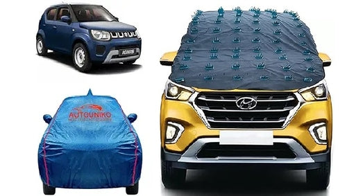 Waterproof Triple Stiched Full Body Car Cover & Spike Car Cover Combo