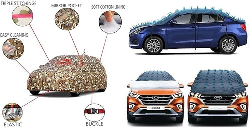 Waterproof Spike Car Cover & Car Body Cover Combo