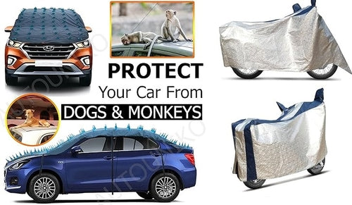 Waterproof & Dustproof Bike/Scoot & Spike Car Cover Combo