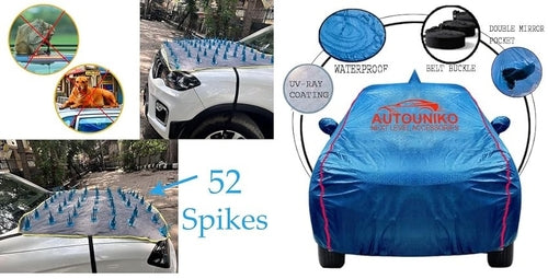 Waterproof Spike Bonnet & Triple Stiched Full Body Car Cover Combo